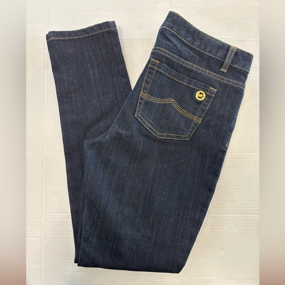 MICHAEL KORS Dark Wash Straight Leg Jeans Size 8